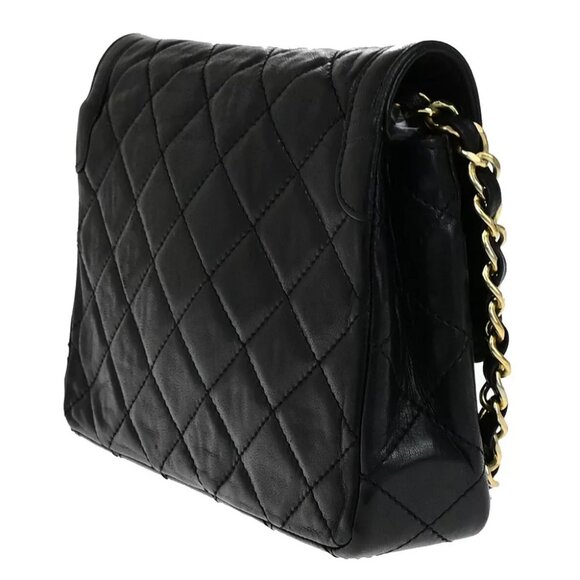 CHANEL PARIS CC Matelasse Chain Mini Shoulder Bag Leather Black Vintage 307RK039 - Picture 3 of 12